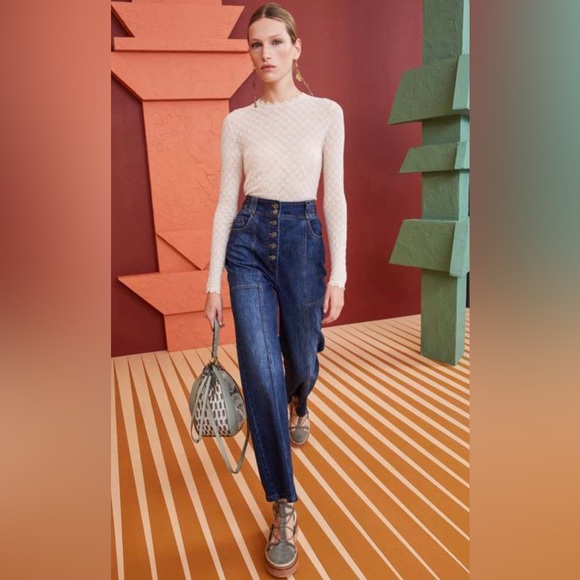 Ulla Johnson Billie Pant - size 6 - dark denim jean with button fly - Picture 1 of 7